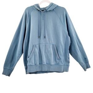 Champion Light Blue Embroidered Long-sleeved Cotton Sweatshirt Hoodie Men's Sz L